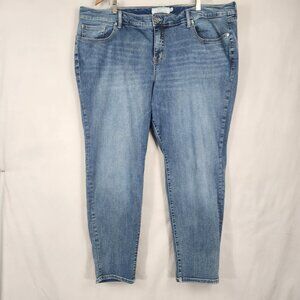 Torrid Straight Leg Denim Jeans Plus Size 26R Blue Stretch Comfort High Rise